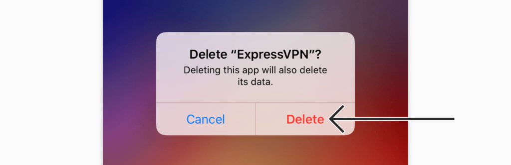 expressvpn-ios-应用卸载确认
