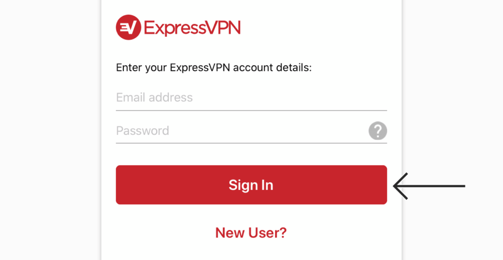 expressvpn-ios-输入账户与密码