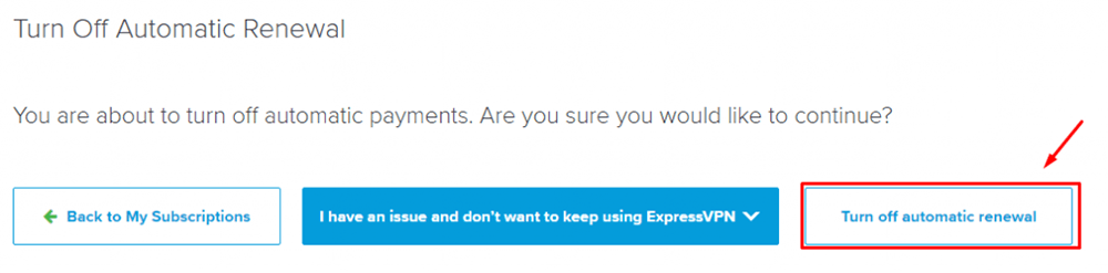 expressvpn确认关闭自动续费